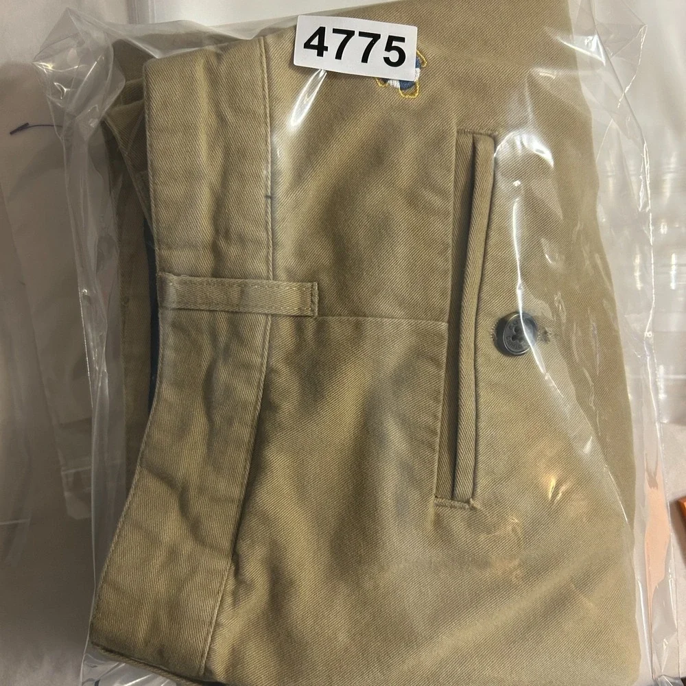 Castaway Nantucket Island Chino Pants Mens 34x32 Brown Plaid Lined Mid Rise
